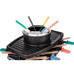 CONTINENTAL EDISON FD12881 Appareil a raclette et fondue 8 personnes - Noir