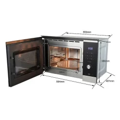 CONTINENTAL EDISON Micro Ondes Gril -CEMO25GINE - Inox encastrable - Noir