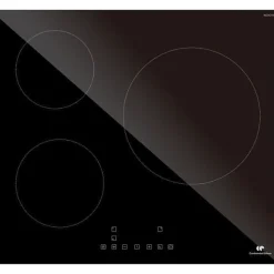 CONTINENTAL EDISON Table induction CETI3B28 3 zones, 6600W - 3 boosters - 3 minuteurs - noir