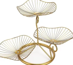 Corbeille à fruits métallique à 3 niveaux