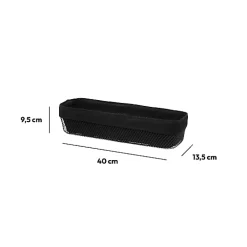 Corbeille à pain métal 40x14 cm Noir Mayaj - 5Five