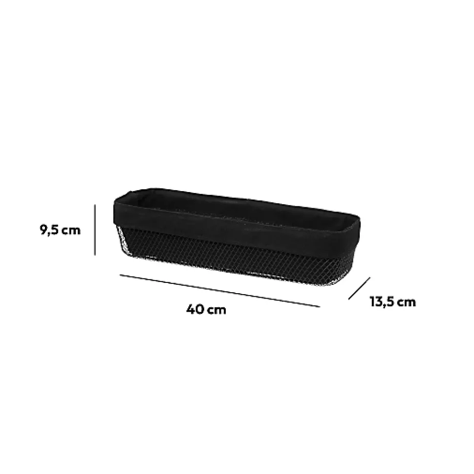 Corbeille à pain métal 40x14 cm Noir Mayaj - 5Five