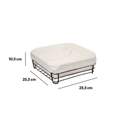 Corbeille en acier 25 cm - Beige Noir - 5Five