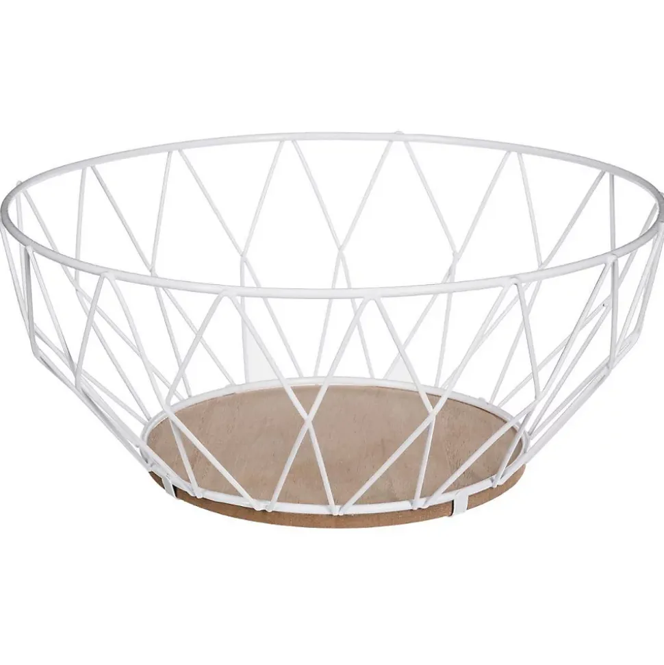 Corbeille en métal 28 cm Blanc Losange - 5Five