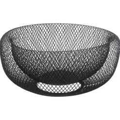 Corbeille en métal 27 cm Noir Mesh - 5Five