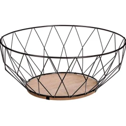 Corbeille en métal 28 cm Noir Losange - 5Five