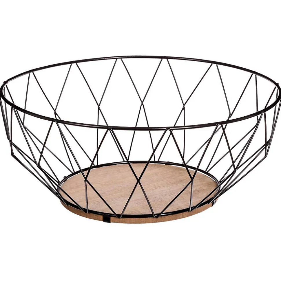 Corbeille en métal 28 cm Noir Losange - 5Five