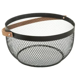 Corbeille en métal 29cm Mesh noir - Noir- 5five