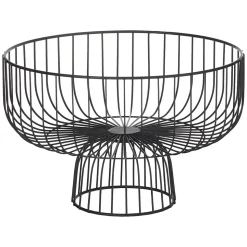 Corbeille en métal sur pied 28 cm Noir - 5Five