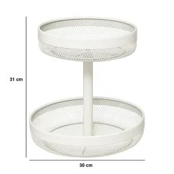 Corbeille Mayaj 2 niveaux en métal beige - Beige- 5five