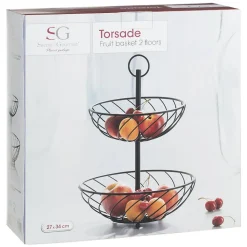 Corbeille torsade 2 étages métal 22/27cm - 5Five