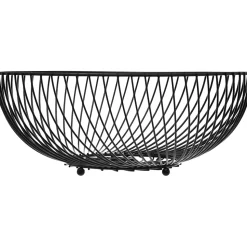 Corbeille torsadée en métal 30 cm Noir - 5Five