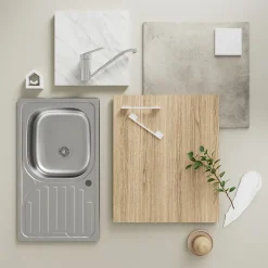 Corniche Elcot effet chêne l.240 x H.1,6 cm GoodHome