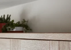 Corniche et bandeau cache-lumière GoodHome Alpinia coloris naturel h. 35 mm x l. 2.4 m x ep. 59.5 mm