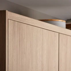 Corniche et bandeau cache-lumière GoodHome Chia chêne clair H. 35 mm x l. 2.4 m x Ep. 59.5 mm