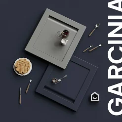 Corniche et bandeau cache-lumière GoodHome Garcinia bleu mat H. 35 mm x l. 2.4 m x Ep. 59.5 mm