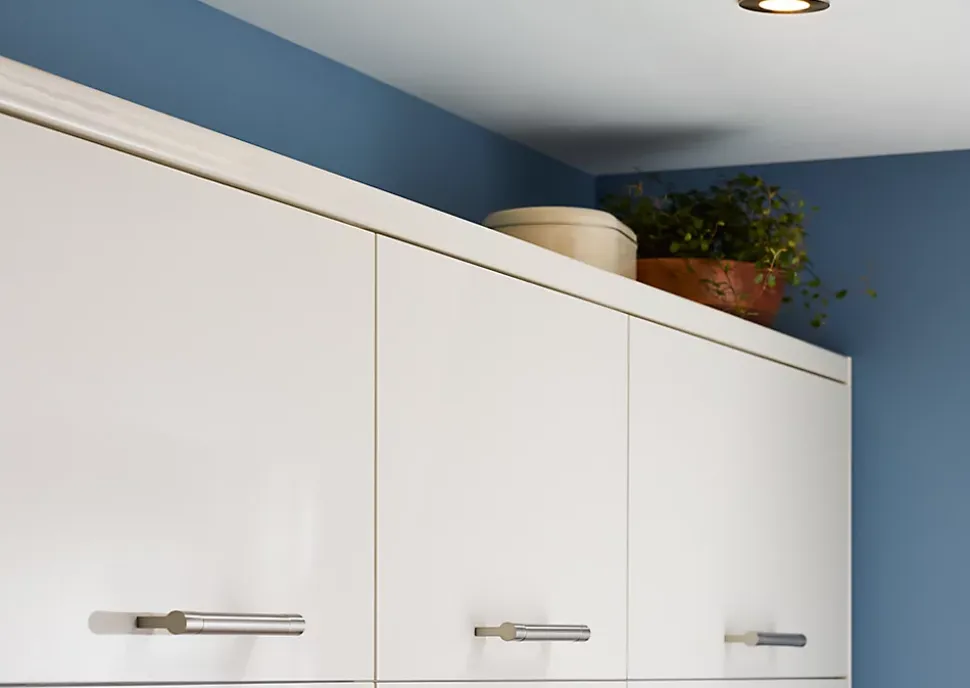 Corniche et bandeau cache-lumière GoodHome Crème H. 35 mm x l. 240 x Ep. 5,95 cm