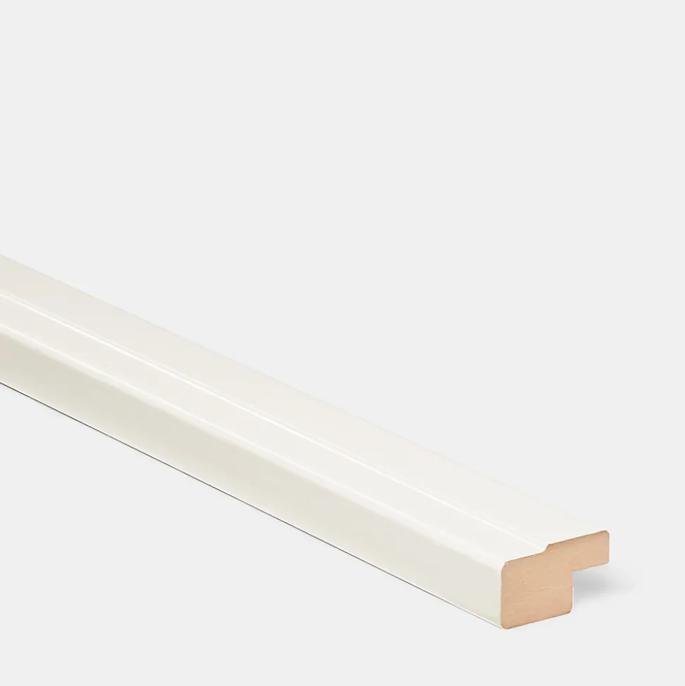 Corniche et bandeau cache-lumière GoodHome Crème H. 35 mm x l. 240 x Ep. 5,95 cm