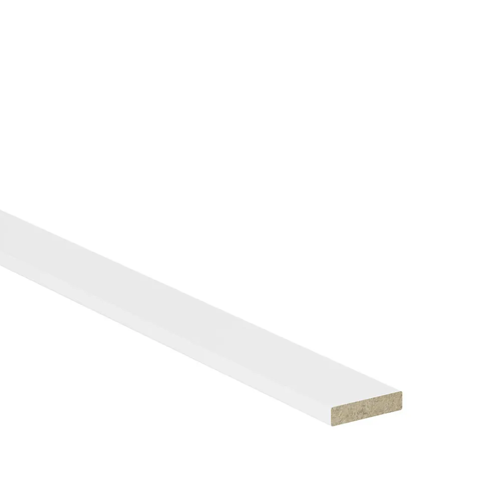 Corniche GoodHome Garcinia blanc mat H. 16 mm x l. 2,4 m x Ép. 16 mm