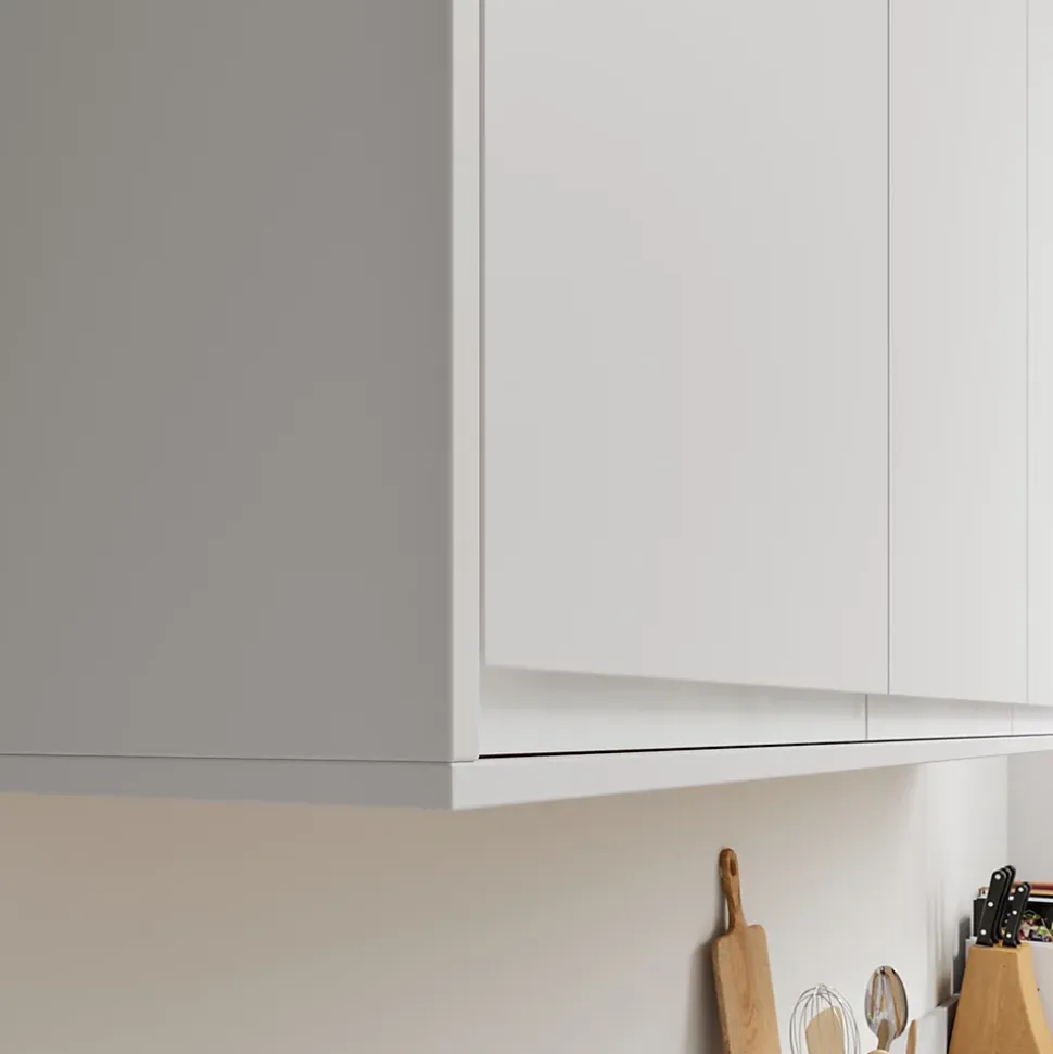 Corniche GoodHome Garcinia blanc mat H. 16 mm x l. 2,4 m x Ép. 16 mm