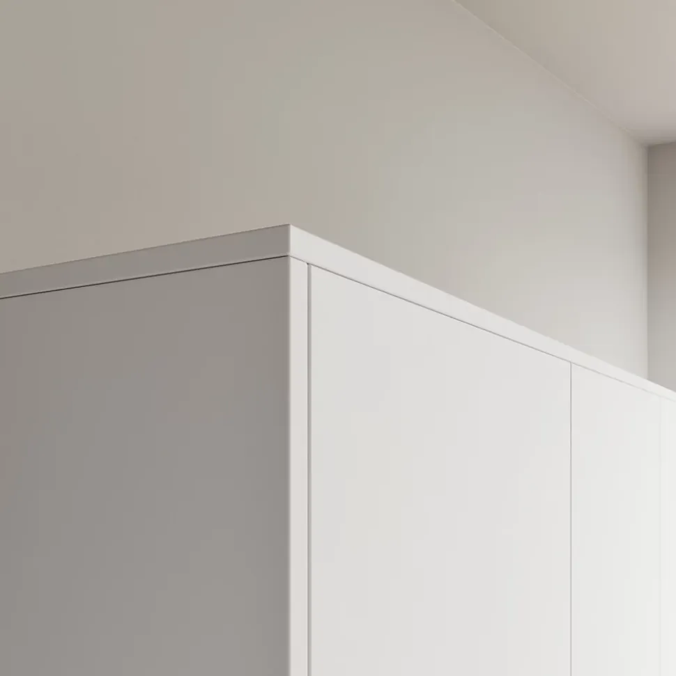 Corniche GoodHome Garcinia blanc mat H. 16 mm x l. 2,4 m x Ép. 16 mm