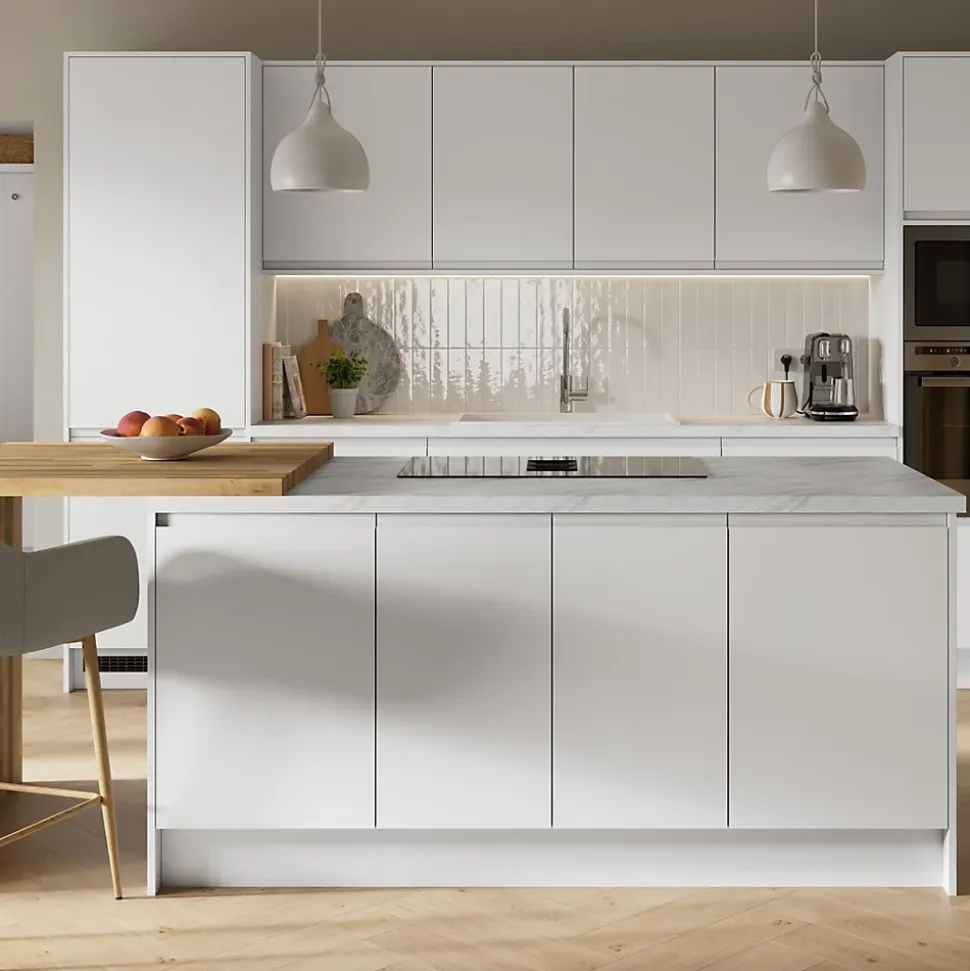 Corniche GoodHome Garcinia blanc mat H. 16 mm x l. 2,4 m x Ép. 16 mm