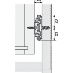 Coulisse à bille largeur de montage 12,7 mm (la paire) - Hettich - 300 mm