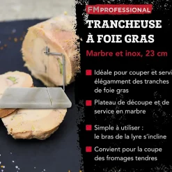 Coupe et présentation foie gras en marbre 23 x 15 cm FM Professional