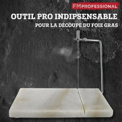 Coupe et présentation foie gras en marbre 23 x 15 cm FM Professional