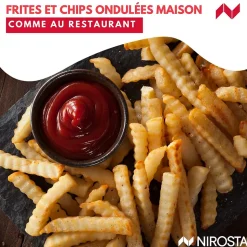 Couteau à lame ondulée pour frites, légumes et fruits Nirosta