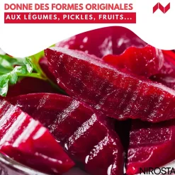 Couteau à lame ondulée pour frites, légumes et fruits Nirosta