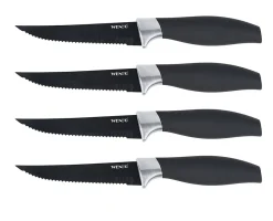 Couteau à steak noir en acier inoxydable Otis vendu par 4 pièces