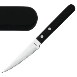 Couteau à Steak pour Restaurant Manche Noir 217 mm Lot de 12 Amefa
