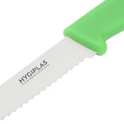 Couteau à Tomates Denté Professionnel Vert 100 mm - Hygiplas