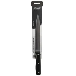 Couteau à trancher inox - lame 20cm Essentiel Black - 5Five