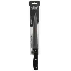 Couteau à trancher inox - lame 20cm Essentiel Black - 5Five