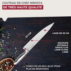 Couteau de chef 33 cm en inox Nirosta Star