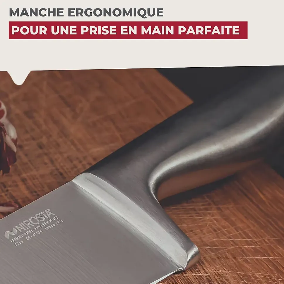 Couteau de chef 33 cm en inox Nirosta Star