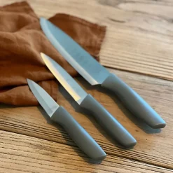 Couteau de cuisine en acier inoxydable, 3 pièces
