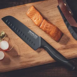 Couteau de cuisine Santoku lame de 16 cm Nirosta Black Edition