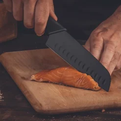 Couteau de cuisine Santoku lame de 16 cm Nirosta Black Edition