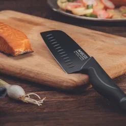 Couteau de cuisine Santoku lame de 16 cm Nirosta Black Edition