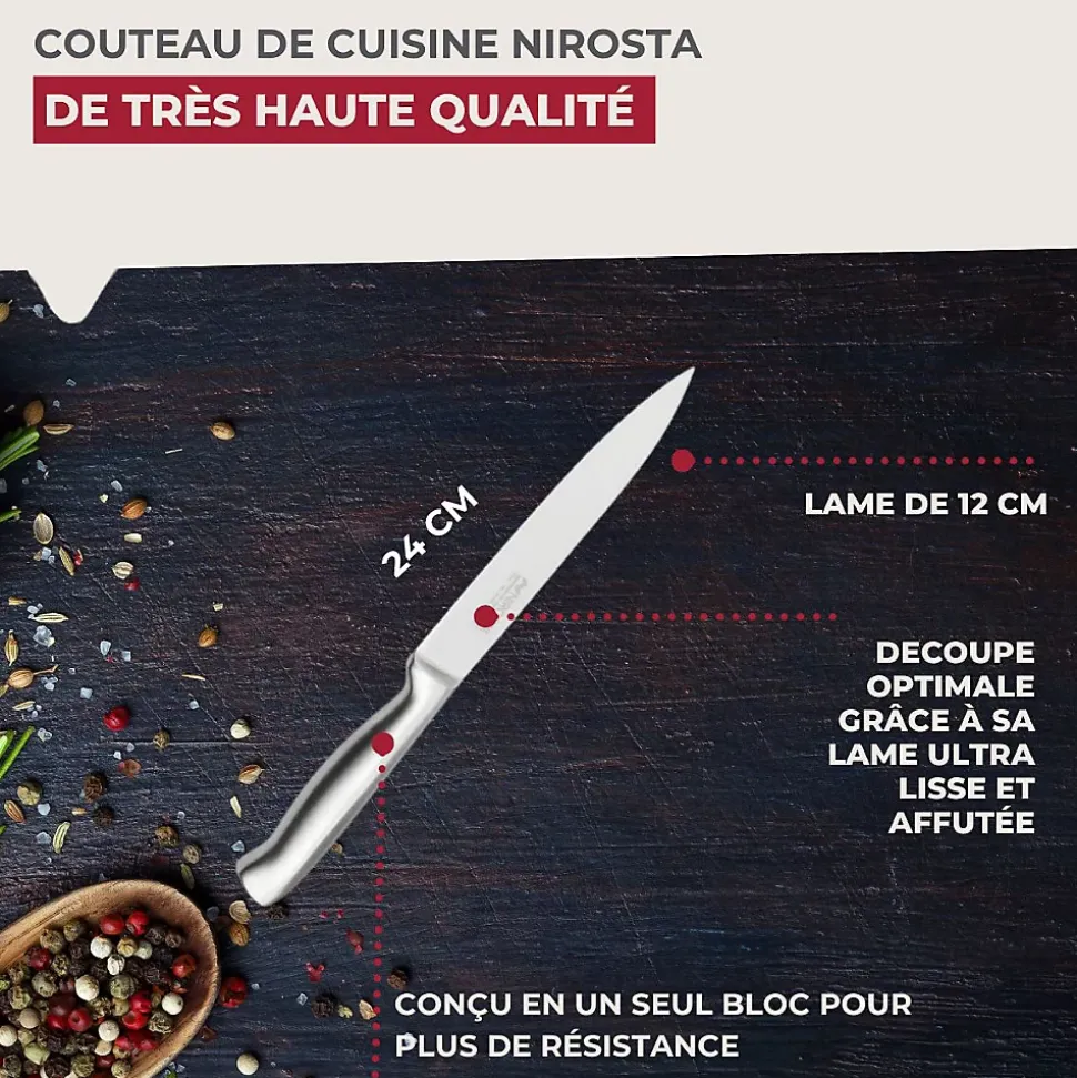 Couteau de cuisine universel 24 cm en tout Nirosta Star