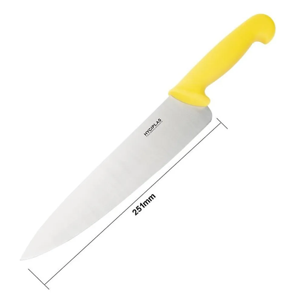 Couteau de Cuisinier Jaune Professionnel 255 mm - Hygiplas
