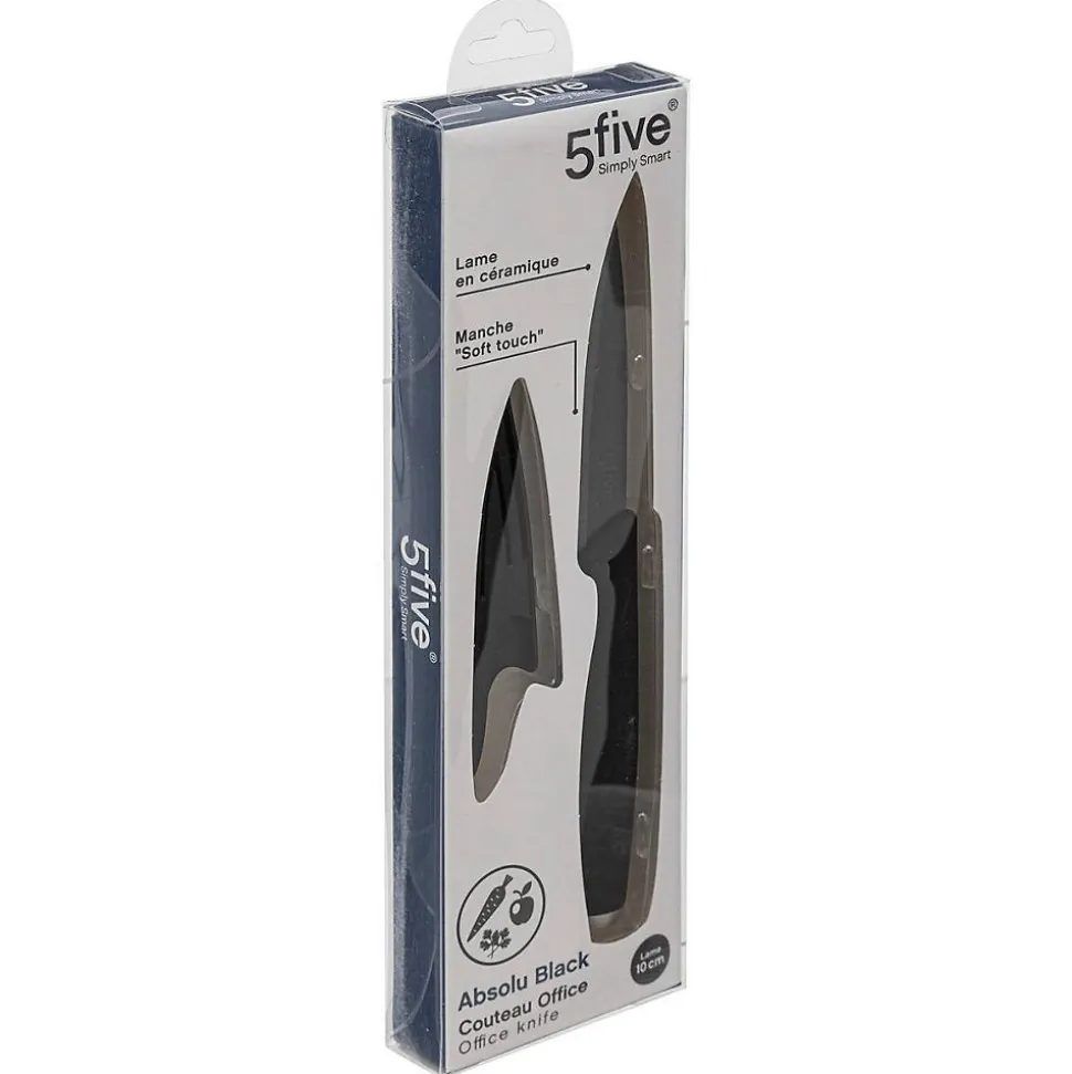 Couteau d'office céramique - lame 10cm Absolu Black - 5Five