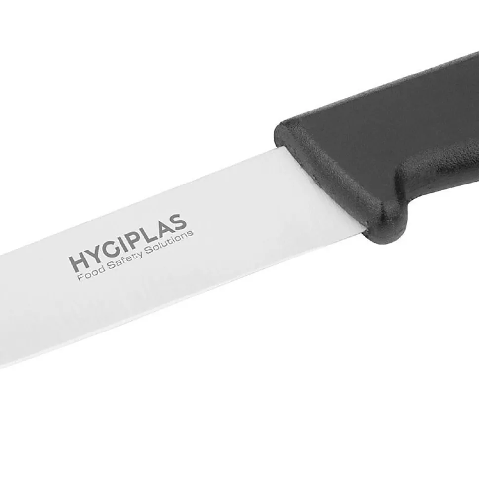 Couteau d'Office Professionnel Lame Droite Noir 75 mm - Hygiplas