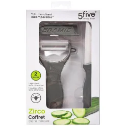 Couteau et éplucheur céramique Zirco - 5Five