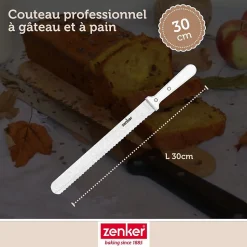 Couteau professionnel pour gâteau 30 cm Zenker Smart Pastry