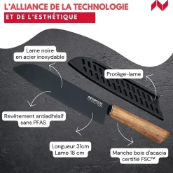 Couteau Santoku 31 cm Nirosta Flow