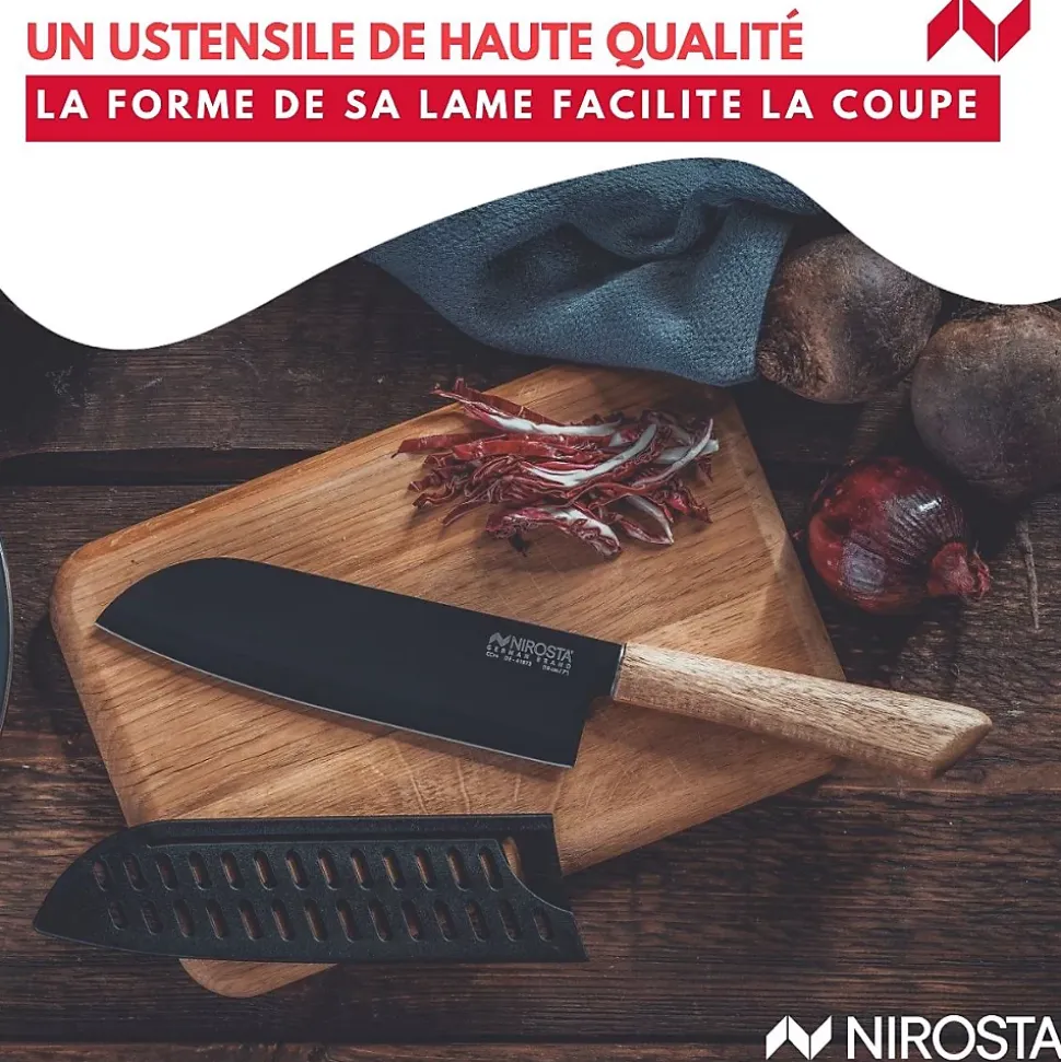 Couteau Santoku 31 cm Nirosta Flow